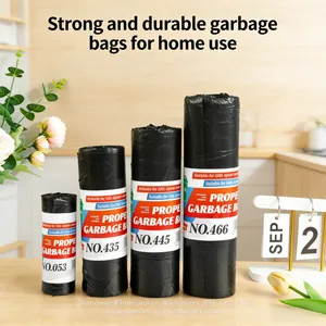 Heavy-Duty Drawstring Garbage Bags Strong Trash Bags With Reinforced Drawstrings thumbnail-2