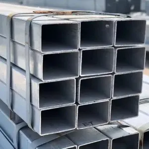 50*50mm ASTM A500 A36 Galvanized Welded Hollow Section Black Mild Steel Ms Square Rectangular Profile Tube Pipe thumbnail-5