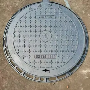 China Wholesale Round Cast Ductile Iron Manhole Cover for Sale thumbnail-2