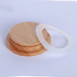 Customizable Wooden/Bamboo Lid With Logo Round Wooden Covers for Cup Bottle Candle Jar Glass Container thumbnail-5