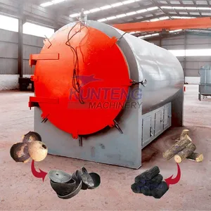 Philippine Coconut Shell Carbonization Furnace Wood Pyrolysis Charcoal Make Machine Mechanized Charcoal Carbonization Equipment EPC thumbnail-1
