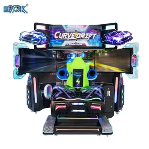 Triple Screen Racing Arcade Machine Curve Drift Dynamic Driving Simulator for Commercial Game Centers and FEC Operators thumbnail-1