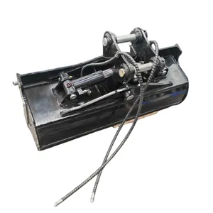 5T Excavator Tilt Bucket Dual Cylinder 45 Degree Tilt Bolt-On Reversible Edge No Teeth Grading Ditch Cleaning thumbnail-3