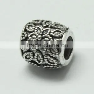 Pdora Jewelry Accessories Cylinder Carving Slider DIY Zinc Alloy Beads for Bracelets thumbnail-3