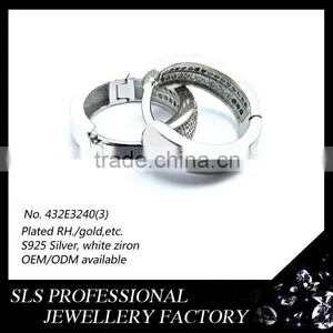 2015 Fashion Inspired 925 Sterling Silver Huggie Big Earrings for Women thumbnail-4