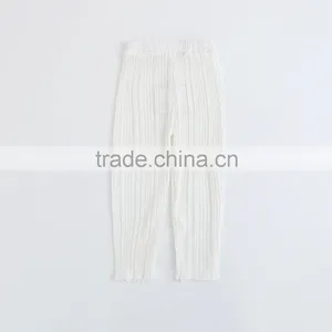 Europe Stylish Summer Children's Clothes Girl Clothes Five Solid Cream Color Chiffon Pleated Shorts Clothing Pants 2-9Y thumbnail-6