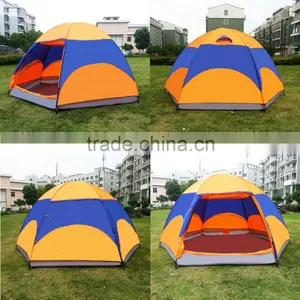 Travel Sport Earthquake Caulking Double Hexagonal Hiking Foldable Sun Beach European Camping Tent thumbnail-6