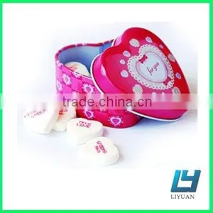 Red Heart Shaped Candy Tin Box thumbnail-1