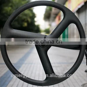 2016 Hot Sale and High Quality 40mm High, Full Carbon 3 Spoke Wheel, Both Track and Road W3 thumbnail-2