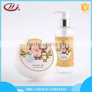 BBC Christmas Gift Sets Suit 003 New Design Cute Moisturizing 2pcs Christmas Bath Gift Set With Shower Gel Body Lotion thumbnail-1