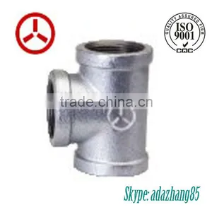 130 Tee Malleable Cast Iron Pipe Fitting Thread Banded Galvanized/ /Manufacturer thumbnail-1