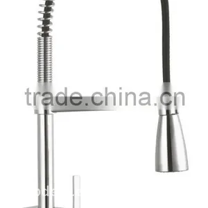 Spring Brass Body Pull Out Spray Single Lever Kitchen Sink Faucet thumbnail-1