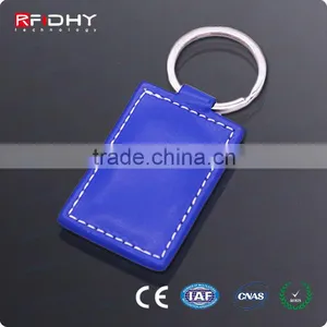Reusable Leather NFC Key Fob for Time Attendance Management thumbnail-1