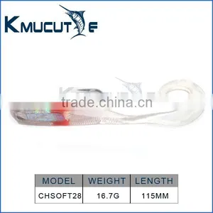 Soft Bait Lead Fish, Curl Tail Fishing Lure, Shiny Body Lead Bass Lure Chentilly CHSOFT28 Fishing Tackle Wholesaler thumbnail-1