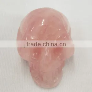 Wholesale Dark Color Rose Quartz Carved Skull in Art & Collectible thumbnail-1