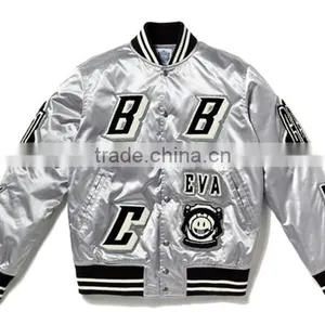 Fashion Wear Satin Jacket,custom Fashion Wear Satin Varsity Jacket,stylish Satin Varsity Jacket thumbnail-6
