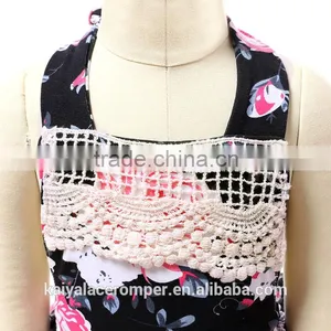 Wholesale Children's Boutique Clothing Floral New Born Baby Romper thumbnail-4