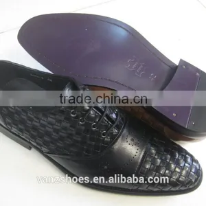 Men's Lace up Leather Sheos Made in Guangdong China. thumbnail-1