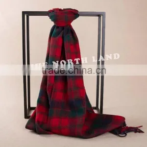Wool Cashmere Scottish Tartan Classic Scarf WCS14112225 thumbnail-2