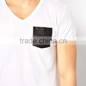 Custom Print t Shirt With Leather Sleeve thumbnail-4