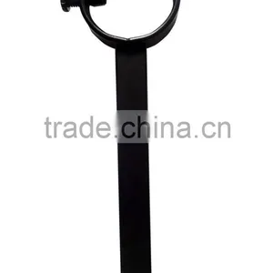 Heavy Gauge Matt Black Decorative Drapery Hardware Curtain Pole Bracket for 1" (25mm) Curtain Rod thumbnail-1