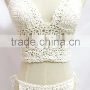 New Design Crochet Halter Top Bikini,Flower Bikini Swimwear thumbnail-1