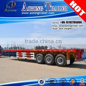 2016 Top Ranking 2-3Axles 20-40ft Trailer /Container Semi Truck Platform Trailer Chassis for Exporting thumbnail-3