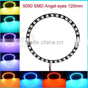 20 Colors Changing 120mm Epistar Chips DC12V 5050 Smd Black PCB Full Circle Angel Eyes Auto Parts for Toyota Corolla thumbnail-3