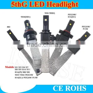 FANLESS LED Headlight With Flexible Tinned Copper Braid LED Headlight Kit - H4 thumbnail-1