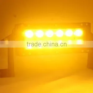 Newest!!! 36W Amber Led off Road Light Bar Double Row Fog Lights 7.5inch Amber Led Light Bars Quality Choice thumbnail-2