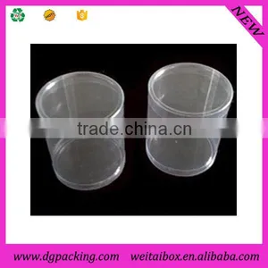 Small Short 4 Inches Diameter Clear Plastic Packaging Tube With Lid thumbnail-3