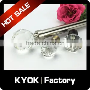 KYOK New Design Fashionable Double Curtain Rod Manufacturer Curtain Accessories White Metal Curtain Rods thumbnail-1