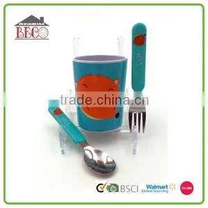 Wholesale 5 Pcs Unbreakable Melamine Western Kids Dinnerware Set thumbnail-4