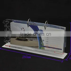 2016 Customized Plastic Clear Acrylic Table Calendar Design thumbnail-4