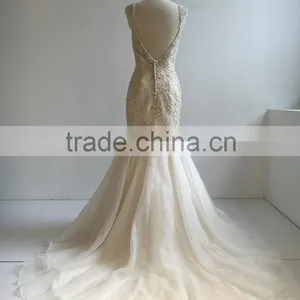 2016 Guangzhou Supplier Detachable Lace Sleeves for Wedding Dress thumbnail-2