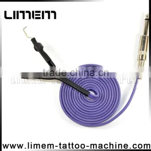 Super High Quality Tattoo Power Supply Clip Cord Silicone Cable Purple Color thumbnail-1