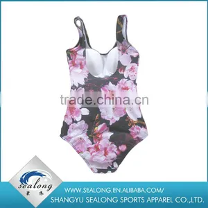 2016 Women's Digital Printing Swimsuit Thin Flower Pattern Bikini thumbnail-2