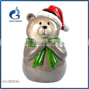 Unique Dog Shape Ceramic Christmas Cookie Storage Jars thumbnail-5