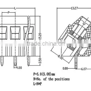 UTL Hot New Products For 2016 European Electrical Plastic PCB Screw Terminal Block Strips Connector 5mm thumbnail-4