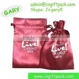 Personalized Jewelry Pouches Printed Drawstring Satin Silk Bag thumbnail-2