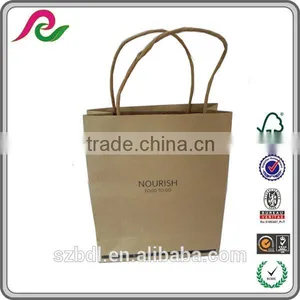 Hand Length Handle Kraft Recyclable Paper Bag With Lamination thumbnail-1