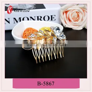 2016 New Style Pearl Rhinestone Hair Combs thumbnail-1