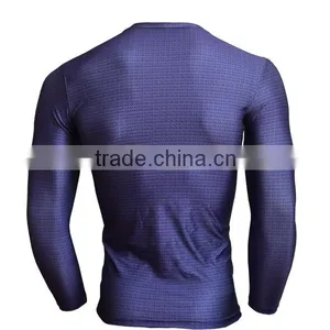Avengers Marvel Cartoon Super Heroes Compression Quick Dry Long Sleeve Shirt Base Layer Men Gym Clothing thumbnail-3