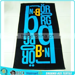 2015 Velvet Printing Style Logo Brand Towel With Letters Image thumbnail-1