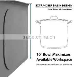New Premium Undermount Double Bowl Handmade Stainless Steel Kitchen Sink With CUPC Approval thumbnail-4