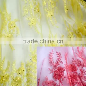 Net Embroidery Stones Laces/Hot Selling French Laces/Low Price French Net Laces thumbnail-1