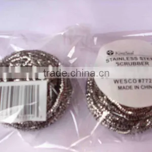 Stainless Steel Scourer Cleaning Ball/pan Scrubber thumbnail-1