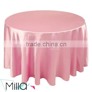120 Round Satin Tablecloth for Wedding thumbnail-1