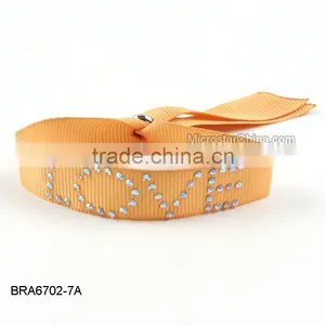 2016 New Design Resin Crystal Beads Adjustable Fashion Ribbon Bracelet Wholesale thumbnail-5
