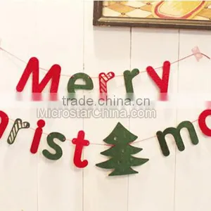 Chirstmas Decoration Bunting Banner Merrry Christmas Garland Flag Party Home Decors Photo Props Banner thumbnail-1